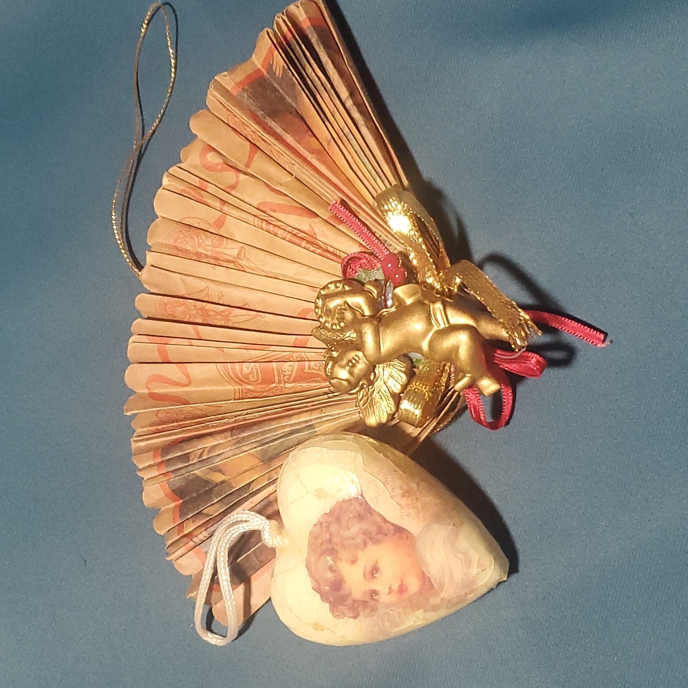 Vintage Cherub Angel Christmas Ornaments 2 Handmade
